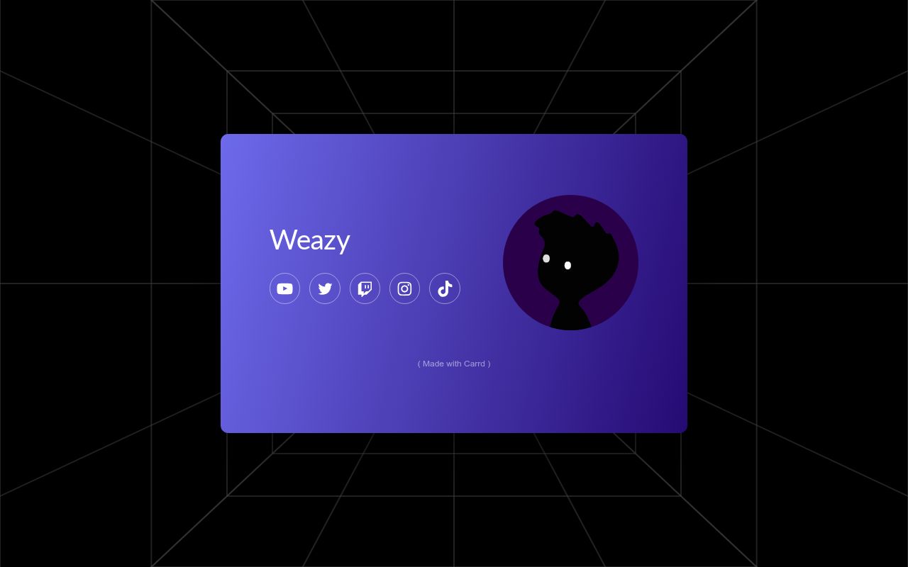 Carrd profile picture for @weazy